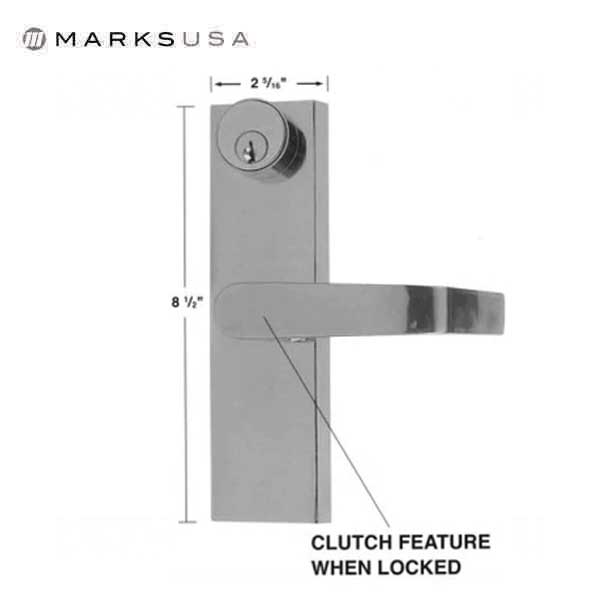 Marks USA - MESC600A Lever / Escuteon Entry Trim For Marks M9900 Exit Devices - UHS Hardware Marks USA - MESC600A Lever / Escuteon Entry Trim For Marks M9900 Exit Devices - UHS Hardware