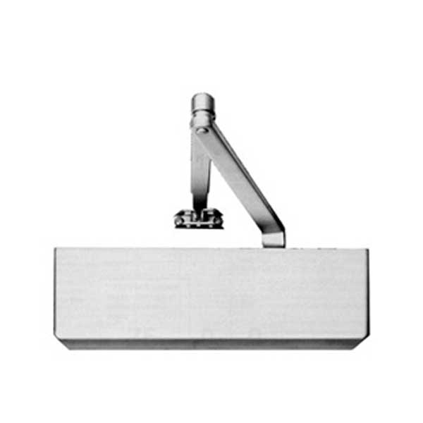Norton - 7500 - Packed Manual Commercial Door Closer - Back Check Function - PA Bracket/Regular/Top Jamb - Hold Open - Adjustable Arm - Adjustable Sizes 1-6 - Plastic Cover - Satin Aluminum - Fire Rated - Grade 1 - UHS Hardware