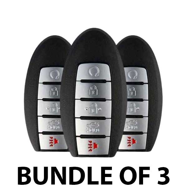 3 x 2013-2015 Nissan Maxima / Altima / 5-Button Prox Smart Key / PN: 285E3-3TP5A / KR5S180144014 / IC 014 (BUNDLE OF 3) - UHS Hardware 3 x 2013-2015 Nissan Maxima / Altima / 5-Button Prox Smart Key / PN: 285E3-3TP5A / KR5S180144014 / IC 014 (BUNDLE OF 3) - UHS Hardware