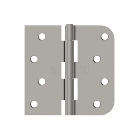 Hager - RC1847 - 5-Knuckle - Square by Round Corner 5/8" Radius - Plain Bearing with Fasteners - Rivet Pin - 4" x 4" - Optional Finish Hager - RC1847 - 5-Knuckle - Square by Round Corner 5/8" Radius - Plain Bearing with Fasteners - Rivet Pin - 4" x 4" - Optional Finish