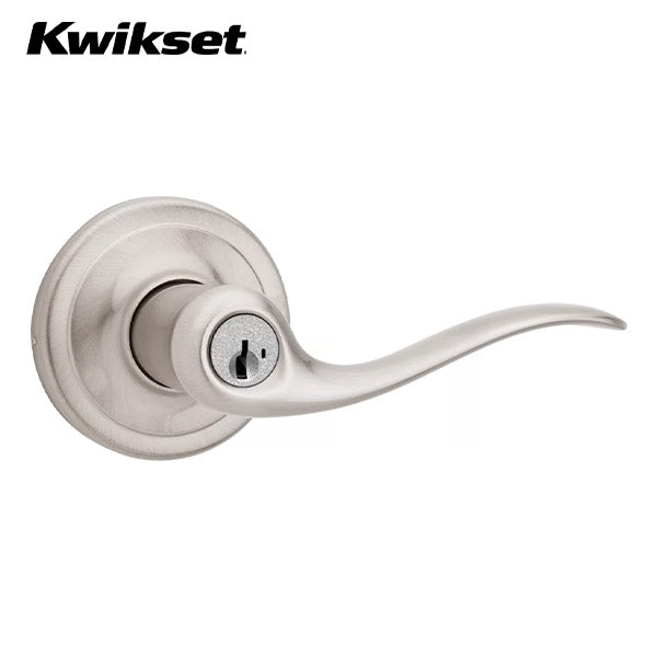 Kwikset - 740TNL - Tustin Lever - Round Rose - Entry - 15 - Satin Nickel - Smart Key Technology - Grade 2 - UHS Hardware Kwikset - 740TNL - Tustin Lever - Round Rose - Entry - 15 - Satin Nickel - Smart Key Technology - Grade 2 - UHS Hardware