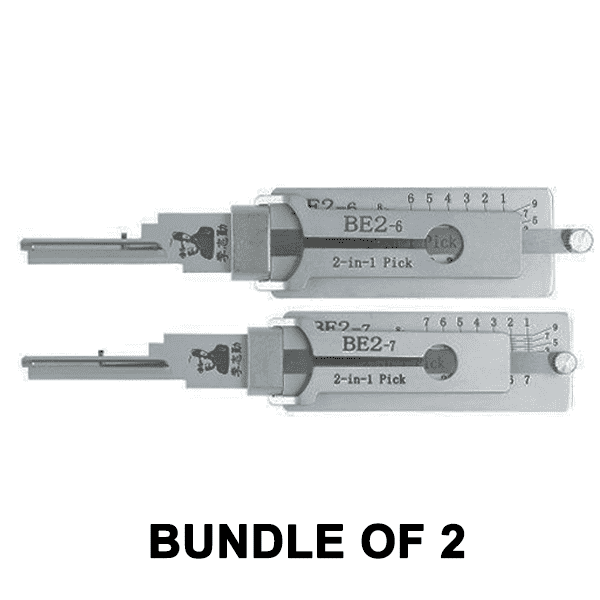 Original Lishi BE2 / 6-Pin & 7-Pin / 2-in1 / Residential Tool / BEST A / Anti Glare (BUNDLE OF 2) - UHS Hardware Original Lishi BE2 / 6-Pin & 7-Pin / 2-in1 / Residential Tool / BEST A / Anti Glare (BUNDLE OF 2) - UHS Hardware