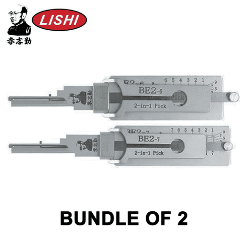 Original Lishi BE2 / 6-Pin & 7-Pin / 2-in1 / Residential Tool / BEST A / Anti Glare (BUNDLE OF 2) - UHS Hardware Original Lishi BE2 / 6-Pin & 7-Pin / 2-in1 / Residential Tool / BEST A / Anti Glare (BUNDLE OF 2) - UHS Hardware