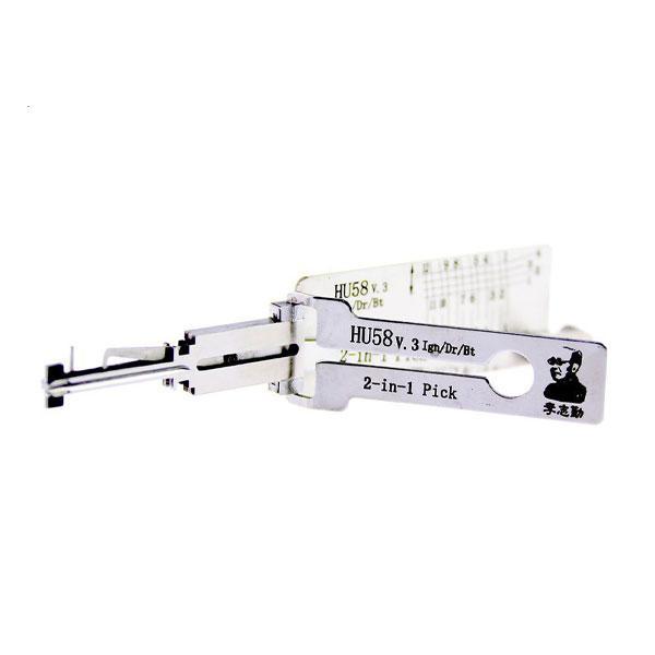 ORIGINAL LISHI HU58 / BMW / 2-in-1 Pick & Decoder / Ignition / Door / Trunk / Twin Lifter / AG - UHS Hardware ORIGINAL LISHI HU58 / BMW / 2-in-1 Pick & Decoder / Ignition / Door / Trunk / Twin Lifter / AG - UHS Hardware
