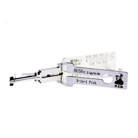 ORIGINAL LISHI HU58 / BMW / 2-in-1 Pick & Decoder / Ignition / Door / Trunk / Twin Lifter / AG - UHS Hardware ORIGINAL LISHI HU58 / BMW / 2-in-1 Pick & Decoder / Ignition / Door / Trunk / Twin Lifter / AG - UHS Hardware