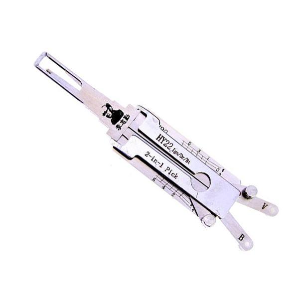 ORIGINAL LISHI HY22 Hyundai / Kia / 2-in-1 Pick & Decoder / Ignition / Door / Trunk Quad Lifter AG - UHS Hardware ORIGINAL LISHI HY22 Hyundai / Kia / 2-in-1 Pick & Decoder / Ignition / Door / Trunk Quad Lifter AG - UHS Hardware