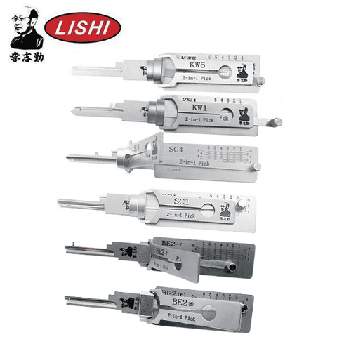 ORIGINAL LISHI - Residential Tools - KW1 - KW5 - SC1 - SC4 - BE2-6 - BE2-7 (BUNDLE OF 6) - UHS Hardware ORIGINAL LISHI - Residential Tools - KW1 - KW5 - SC1 - SC4 - BE2-6 - BE2-7 (BUNDLE OF 6) - UHS Hardware