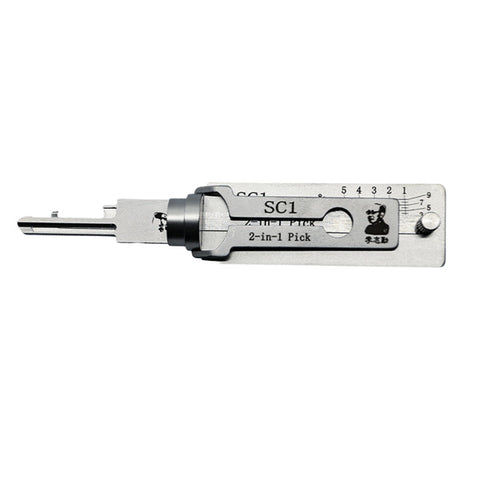 ORIGINAL LISHI - SC1 / 5-Pin / Schlage Keyway Tool / 2-in-1 Pick & Decoder / AG