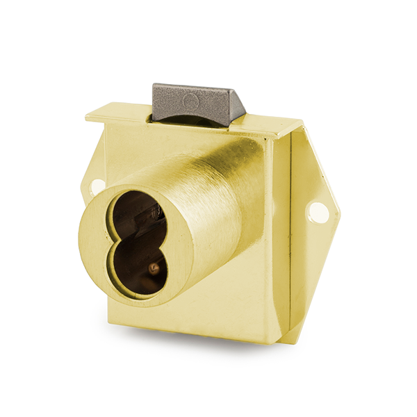 Olympus - 725ML - SFIC Mortise Latch Door & Drawer Cabinet Lock - BEST SFIC - 1-1/16" Cylinder Length - Satin Brass - Optional Handing - Grade 1 - UHS Hardware