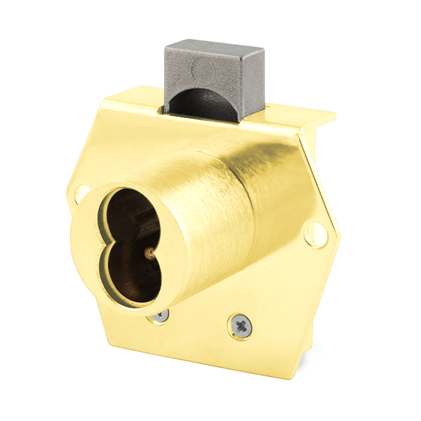 Olympus - 725RD - SFIC Rim Deadbolt Door & Drawer Cabinet Lock - BEST SFIC - 1-1/16" Cylinder Length - Polished Brass - Optional Handing - Optional Key Retaining - Grade 1 - UHS Hardware