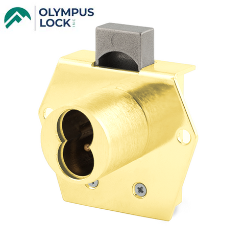 Olympus - 725RD - SFIC Rim Deadbolt Door & Drawer Cabinet Lock - BEST SFIC - 1-1/16" Cylinder Length - Polished Brass - Optional Handing - Optional Key Retaining - Grade 1 - UHS Hardware Olympus - 725RD - SFIC Rim Deadbolt Door & Drawer Cabinet Lock - BEST SFIC - 1-1/16" Cylinder Length - Polished Brass - Optional Handing - Optional Key Retaining - Grade 1 - UHS Hardware