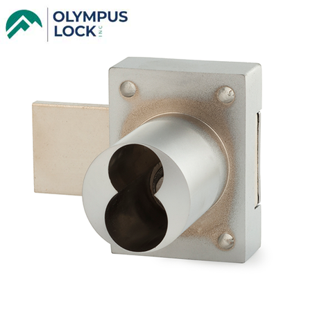 Olympus - 777 - IC Cabinet Door Deadbolt Lock - Less Cylinder - Standard/Classic or Primus/Everest - Satin Chrome - Optional Key Retaining - Grade 1 - UHS Hardware Olympus - 777 - IC Cabinet Door Deadbolt Lock - Less Cylinder - Standard/Classic or Primus/Everest - Satin Chrome - Optional Key Retaining - Grade 1 - UHS Hardware