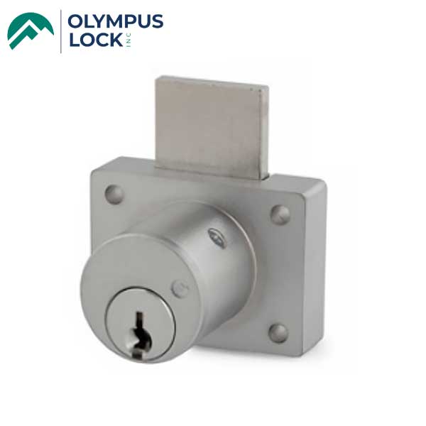 Olympus - 800S - Cabinet Drawer Deadbolt Lock - 1-1/8" - Schlage C - 26D - Satin Chrome - KA 101 - Grade 1 - UHS Hardware Olympus - 800S - Cabinet Drawer Deadbolt Lock - 1-1/8" - Schlage C - 26D - Satin Chrome - KA 101 - Grade 1 - UHS Hardware