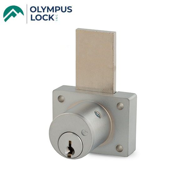 Olympus - 800S - Cabinet Drawer Deadbolt Lock - Long Bolt - S Series Schlage C Keyway - 1-3/8" Cylinder Length - Satin Chrome - Keyed Alike 101 - Grade 1 - UHS Hardware Olympus - 800S - Cabinet Drawer Deadbolt Lock - Long Bolt - S Series Schlage C Keyway - 1-3/8" Cylinder Length - Satin Chrome - Keyed Alike 101 - Grade 1 - UHS Hardware
