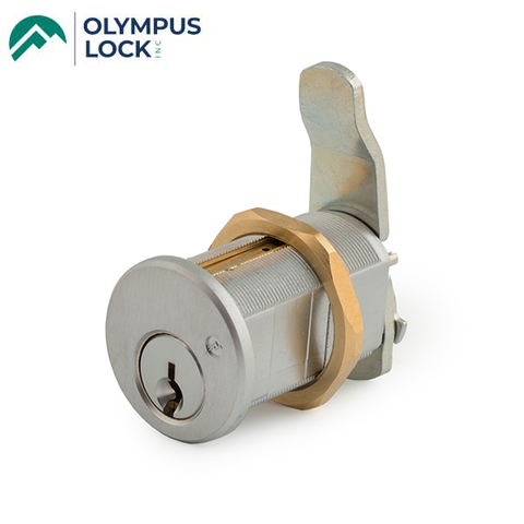 Olympus - 820S - S Series: Schlage C Keyway Cam Lock - 7/8" Cylinder Diameter - Satin Chrome - Grade 1 - UHS Hardware Olympus - 820S - S Series: Schlage C Keyway Cam Lock - 7/8" Cylinder Diameter - Satin Chrome - Grade 1 - UHS Hardware