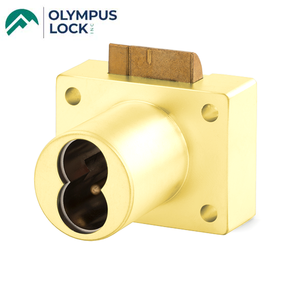 Olympus - 950IC - Deadlatching Drawer Lock - Less Cylinder - SFIC - Polished Brass - Grade 1 - UHS Hardware Olympus - 950IC - Deadlatching Drawer Lock - Less Cylinder - SFIC - Polished Brass - Grade 1 - UHS Hardware
