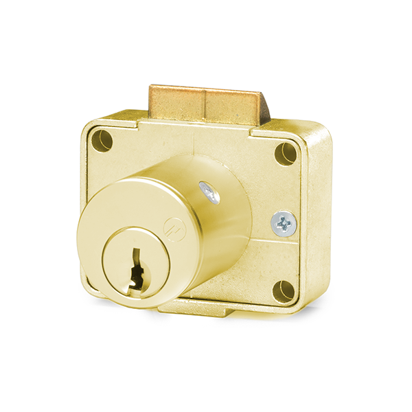 Olympus - 998 - Drawer Latch Lock - Optional Cylinder Length - Satin Brass - Optional Handing - Optional Keying - UHS Hardware