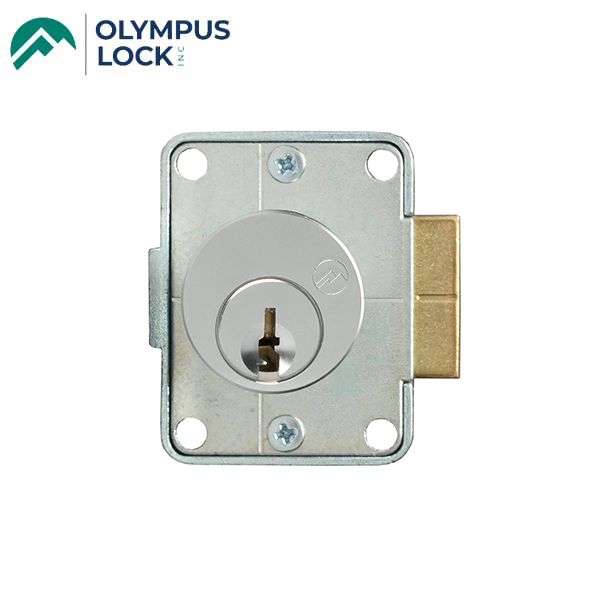 Olympus - 999 - Door Latch Lock - Optional Cylinder Length - Satin Chrome - Optional Handing - Optional Keying - UHS Hardware Olympus - 999 - Door Latch Lock - Optional Cylinder Length - Satin Chrome - Optional Handing - Optional Keying - UHS Hardware