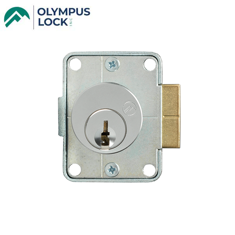 Olympus - 999 - Door Latch Lock - Optional Cylinder Length - Satin Chrome - Optional Handing - Optional Keying - UHS Hardware Olympus - 999 - Door Latch Lock - Optional Cylinder Length - Satin Chrome - Optional Handing - Optional Keying - UHS Hardware