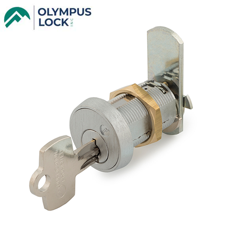 Olympus - B7 - 3/4” Cam Lock With BEST Keyways - Satin Chrome - Optional Keyway - Optional Keying - UHS Hardware Olympus - B7 - 3/4” Cam Lock With BEST Keyways - Satin Chrome - Optional Keyway - Optional Keying - UHS Hardware