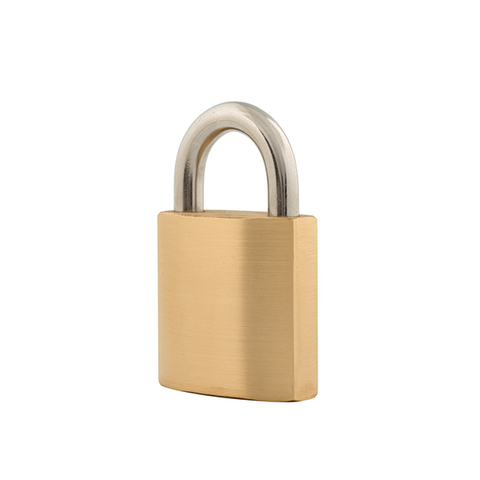 Olympus - CRB - Padlock Corbin/Russwin IC Cores - Less Core - 2" Lock Body Width - Stainless Steel Shackle - Satin Brass - UHS Hardware Olympus - CRB - Padlock Corbin/Russwin IC Cores - Less Core - 2" Lock Body Width - Stainless Steel Shackle - Satin Brass - UHS Hardware