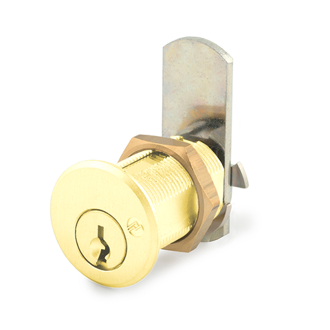 Olympus - DCN - 3/4” Barrel Diameter Cam Lock - Optional Cylinder Length - Polished Brass - Optional Keying - Grade 1 - UHS Hardware Olympus - DCN - 3/4” Barrel Diameter Cam Lock - Optional Cylinder Length - Polished Brass - Optional Keying - Grade 1 - UHS Hardware