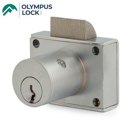 Olympus - L20 - Heavy Duty Drawer Latch Lock - Optional Cylinder Length - Satin Chrome - Optional Keying - UHS Hardware Olympus - L20 - Heavy Duty Drawer Latch Lock - Optional Cylinder Length - Satin Chrome - Optional Keying - UHS Hardware