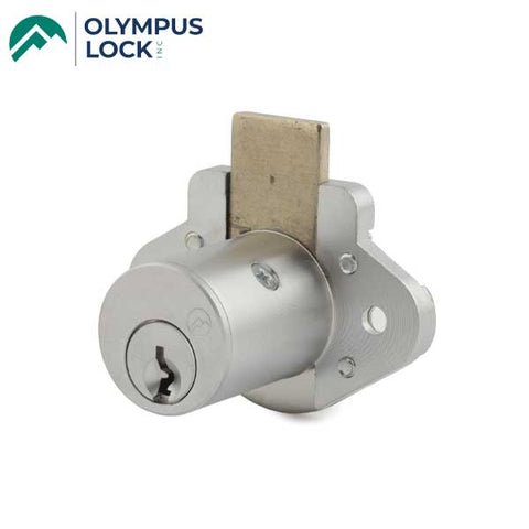 Olympus - N078 - Furniture Drawer Deadbolt Lock - N Series National - 26D - Satin Chrome - KA 101 - UHS Hardware Olympus - N078 - Furniture Drawer Deadbolt Lock - N Series National - 26D - Satin Chrome - KA 101 - UHS Hardware