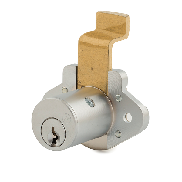 Olympus - R078 - R Series Deadbolt Door & Drawer Cabinet/Furniture Locks - Offset Bolt - 1-1/8" Cylinder Length - Satin Chrome - Optional Keying - UHS Hardware