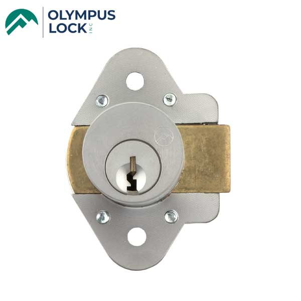Olympus - N078L - Cabinet Door Deadbolt Lock - N Series National - 26D - Satin Chrome - KA 107 - LH - UHS Hardware Olympus - N078L - Cabinet Door Deadbolt Lock - N Series National - 26D - Satin Chrome - KA 107 - LH - UHS Hardware