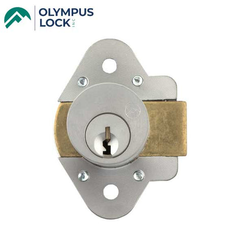 Olympus - N078L - Cabinet Door Deadbolt Lock - N Series National - 26D - Satin Chrome - KA 107 - LH - UHS Hardware Olympus - N078L - Cabinet Door Deadbolt Lock - N Series National - 26D - Satin Chrome - KA 107 - LH - UHS Hardware