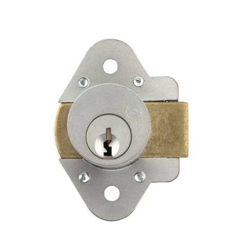 Olympus - N078L - Cabinet Door Deadbolt Lock - N Series National - 26D - Satin Chrome - KA 107 - LH - UHS Hardware Olympus - N078L - Cabinet Door Deadbolt Lock - N Series National - 26D - Satin Chrome - KA 107 - LH - UHS Hardware