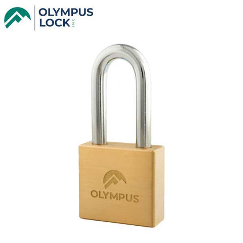 Olympus - PN50 - N Series Brass Padlock - 2" Long Shackle - KA - Satin Brass - UHS Hardware Olympus - PN50 - N Series Brass Padlock - 2" Long Shackle - KA - Satin Brass - UHS Hardware