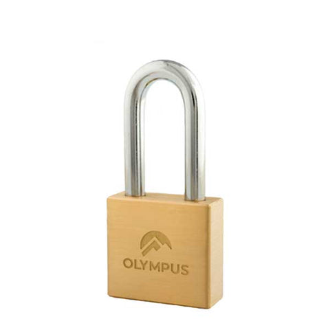 Olympus - PN50 - N Series Brass Padlock - 2" Long Shackle - KA - Satin Brass - UHS Hardware Olympus - PN50 - N Series Brass Padlock - 2" Long Shackle - KA - Satin Brass - UHS Hardware