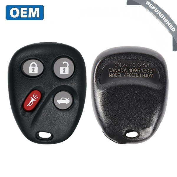 2004-2005 Saturn L-Series / 4-Button Keyless Entry Remote / PN: 22707268 / LHJ011 (OEM REFURB) - UHS Hardware 2004-2005 Saturn L-Series / 4-Button Keyless Entry Remote / PN: 22707268 / LHJ011 (OEM REFURB) - UHS Hardware