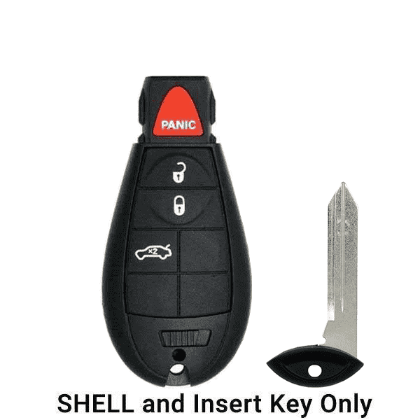2008-2019 Chrysler Dodge Jeep VW 4-Button Fobik Key SHELL for IYZ-C01C (ORS-FBK-02) - UHS Hardware 2008-2019 Chrysler Dodge Jeep VW 4-Button Fobik Key SHELL for IYZ-C01C (ORS-FBK-02) - UHS Hardware