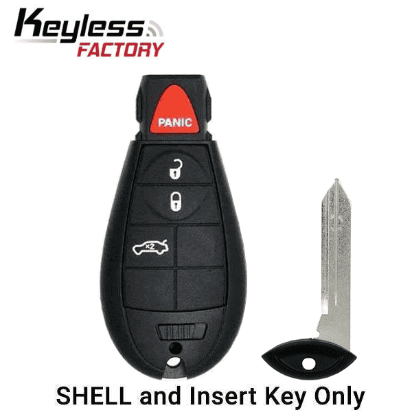2008-2019 Chrysler Dodge Jeep VW 4-Button Fobik Key SHELL for IYZ-C01C (ORS-FBK-02) - UHS Hardware 2008-2019 Chrysler Dodge Jeep VW 4-Button Fobik Key SHELL for IYZ-C01C (ORS-FBK-02) - UHS Hardware