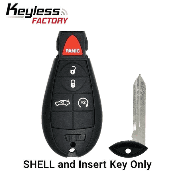2008-2019 Chrysler Dodge Jeep VW 5-Button Fobik Key SHELL for IYZ-C01C (ORS-FBK-03) - UHS Hardware 2008-2019 Chrysler Dodge Jeep VW 5-Button Fobik Key SHELL for IYZ-C01C (ORS-FBK-03) - UHS Hardware