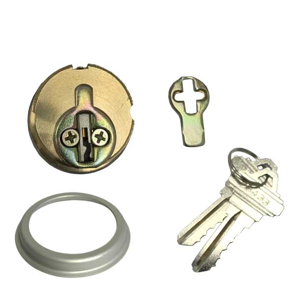 POP-A-LOCK - Branded Premium Mortise Cylinder w/ Phone Number - 1" - 26D - Satin Chrome - (SC1) - UHS Hardware