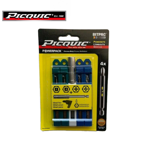 PICQUIC - Bitpac 95098 - Robertson 1 & 2 - Phillips 1 &2 - With 4" Extension Adapter - UHS Hardware PICQUIC - Bitpac 95098 - Robertson 1 & 2 - Phillips 1 &2 - With 4" Extension Adapter - UHS Hardware