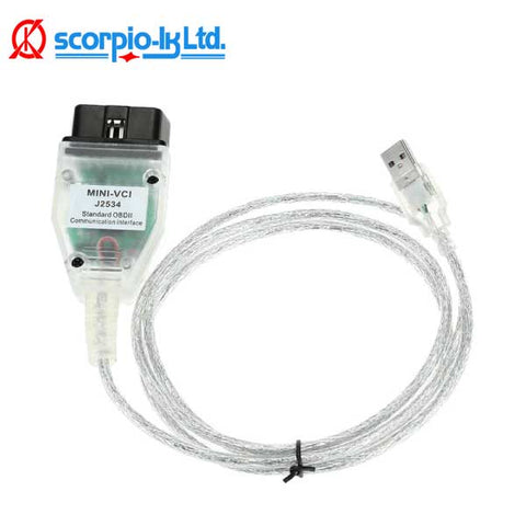 Mini-VCI Diagnostic Tool - Toyota Lexus - J2534 OBD2 Diagnostic Cable for use with the TANGO Programmer - UHS Hardware Mini-VCI Diagnostic Tool - Toyota Lexus - J2534 OBD2 Diagnostic Cable for use with the TANGO Programmer - UHS Hardware