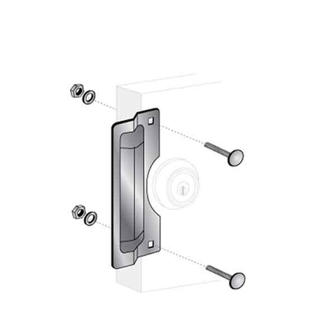 Entry Armor - Center Rose Latch Protector - 7″ - UHS Hardware Entry Armor - Center Rose Latch Protector - 7″ - UHS Hardware