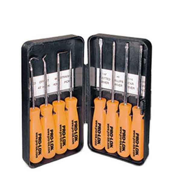 Pro-Lok - 8pc Mini Pick & Driver Tool Set in Case - UHS Hardware Pro-Lok - 8pc Mini Pick & Driver Tool Set in Case - UHS Hardware