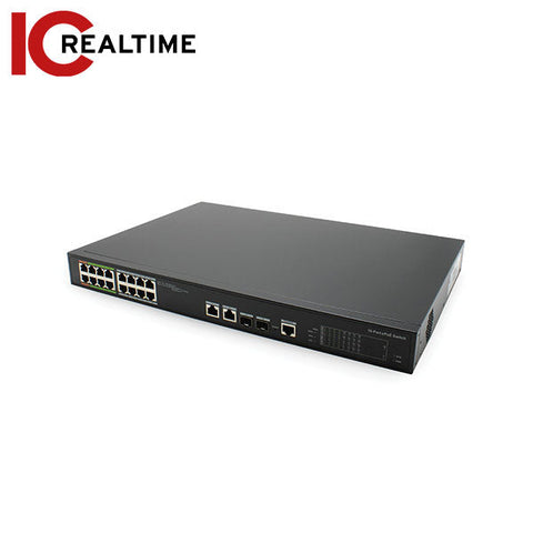IC Realtime - PWR-EPOE-16-V2 / Layer-Two Web-Managed EPoE Switch / Supports Long-Distance PoE Transmission Up To 800m With EPoE IC Realtime - PWR-EPOE-16-V2 / Layer-Two Web-Managed EPoE Switch / Supports Long-Distance PoE Transmission Up To 800m With EPoE
