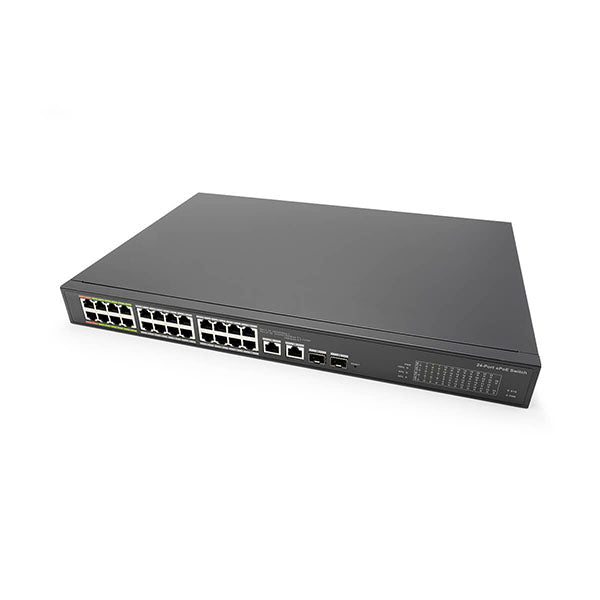 IC Realtime - PWR-EPOE-24 / 24-Port Managed EPoE Switch (Ports 1-8 Support EPOE And POC Technology)