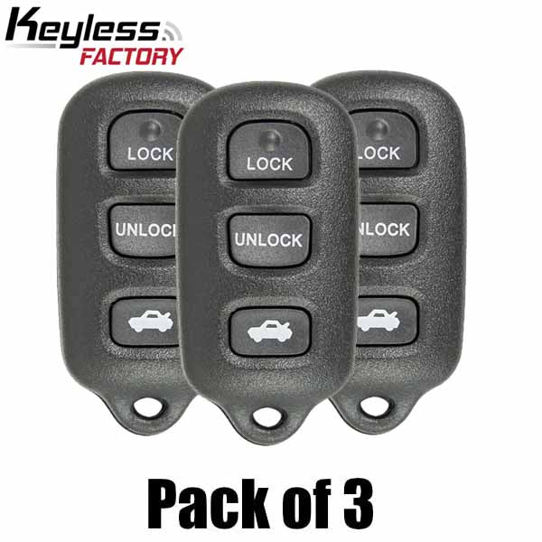 1998-2008 Toyota / 4-Button Keyless Entry Remote / GQ43VT14T / R-TOY-14T4 (BUNDLE OF 3) - UHS Hardware 1998-2008 Toyota / 4-Button Keyless Entry Remote / GQ43VT14T / R-TOY-14T4 (BUNDLE OF 3) - UHS Hardware