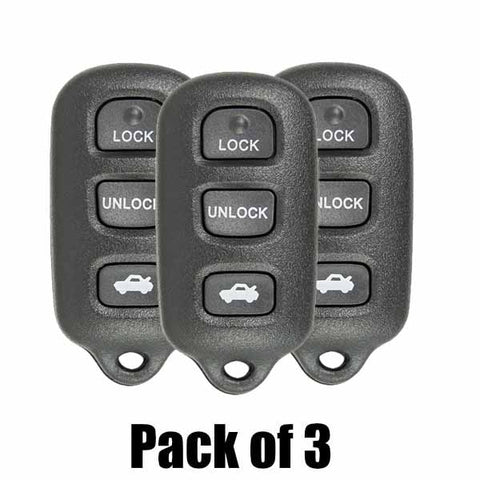 1998-2008 Toyota  / 4-Button Keyless Entry Remote / GQ43VT14T / R-TOY-14T4 (BUNDLE OF 3) - UHS Hardware