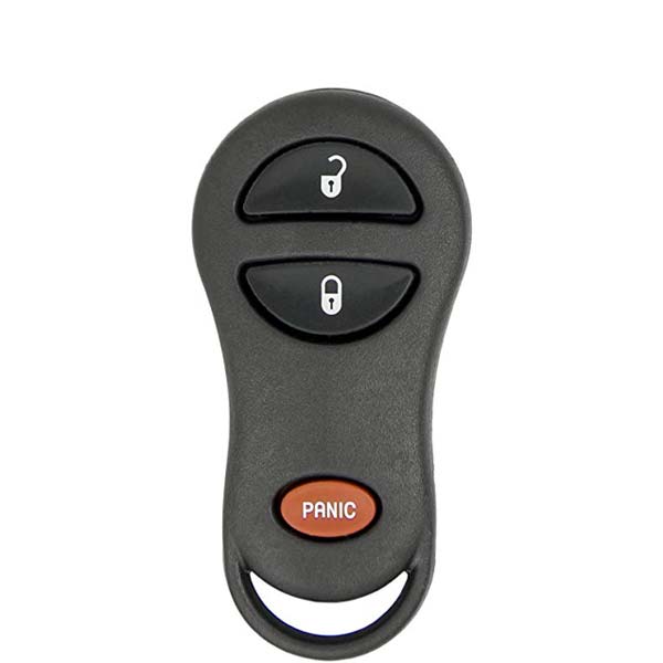 1999-2004 Dodge Jeep / 3-Button Keyless Entry Remote / GQ43VT9T (R-C-497-3B) - UHS Hardware 1999-2004 Dodge Jeep / 3-Button Keyless Entry Remote / GQ43VT9T (R-C-497-3B) - UHS Hardware