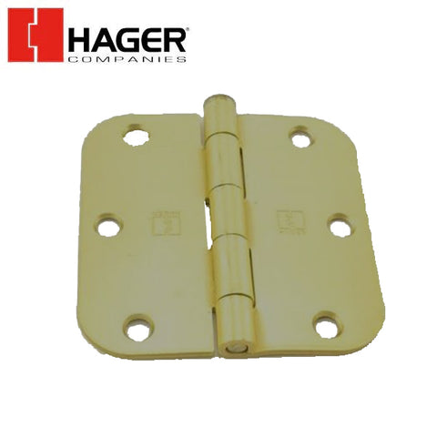 Hager - RCBB1842 - 5-Knuckle - Round Corner 5/8" Radius - Ball Bearing with Fasteners - 3.5" x 3.5" - Optional Finish Hager - RCBB1842 - 5-Knuckle - Round Corner 5/8" Radius - Ball Bearing with Fasteners - 3.5" x 3.5" - Optional Finish