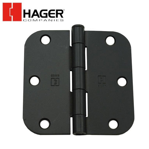 Hager - RCBB1842 - 5-Knuckle - Round Corner 5/8" Radius - Ball Bearing with Fasteners - 3.5" x 3.5" - Optional Finish Hager - RCBB1842 - 5-Knuckle - Round Corner 5/8" Radius - Ball Bearing with Fasteners - 3.5" x 3.5" - Optional Finish